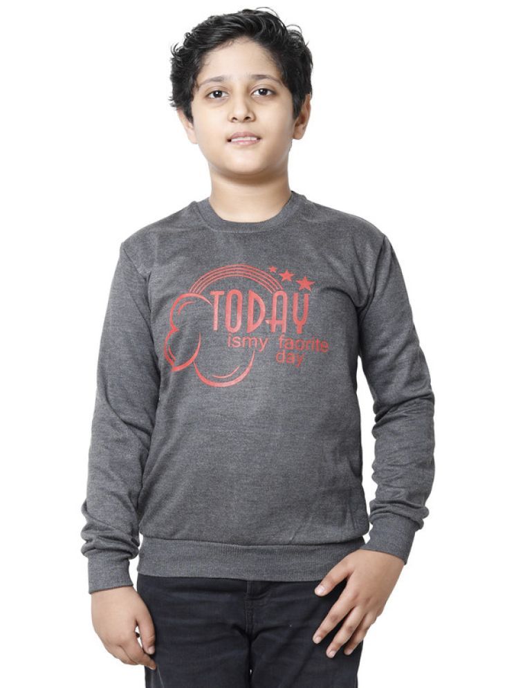     			IndiWeaves Pack of 1 Boys Fleece Sweatshirt ( Silver )