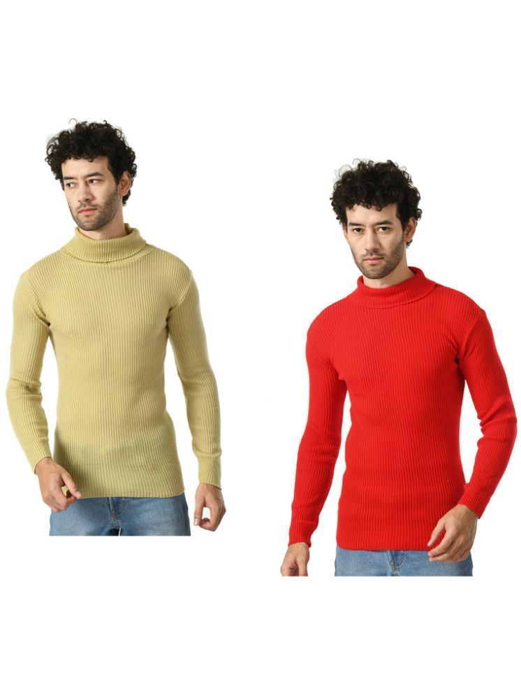     			IndiWeaves Woollen High Neck Men's Full Sleeves Pullover Sweater - Multicolor ( Pack of 2 )