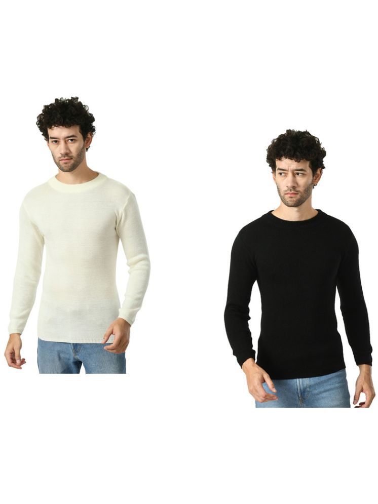     			IndiWeaves Woollen Round Neck Men's Full Sleeves Pullover Sweater - Multicolor ( Pack of 2 )