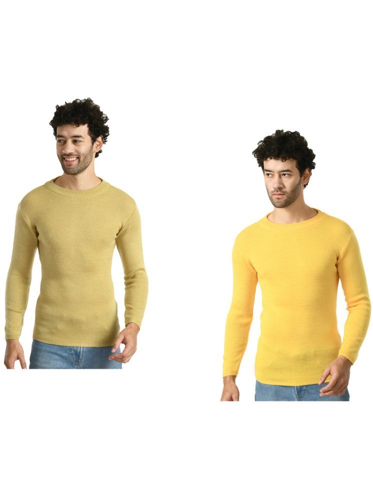     			IndiWeaves Woollen Round Neck Men's Full Sleeves Pullover Sweater - Multicolor ( Pack of 2 )