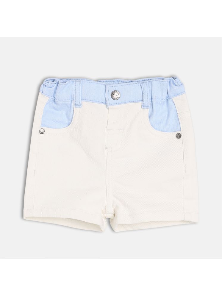     			MINI KLUB Pack of 1 Cotton Shorts For Baby Boys ( White )