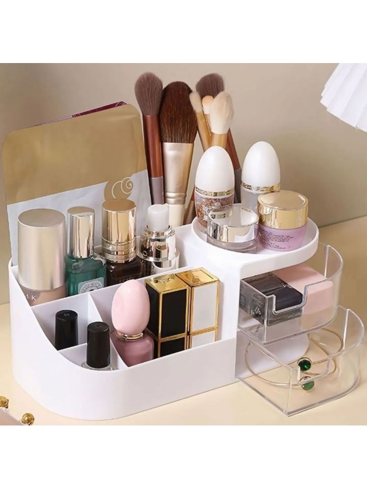     			Makeup Organizer | Makeup Box For Storage | Make Up, Cosmetic, Skincare Organiser For Women | Elegant Makeup Vanity With Transparent Drawer