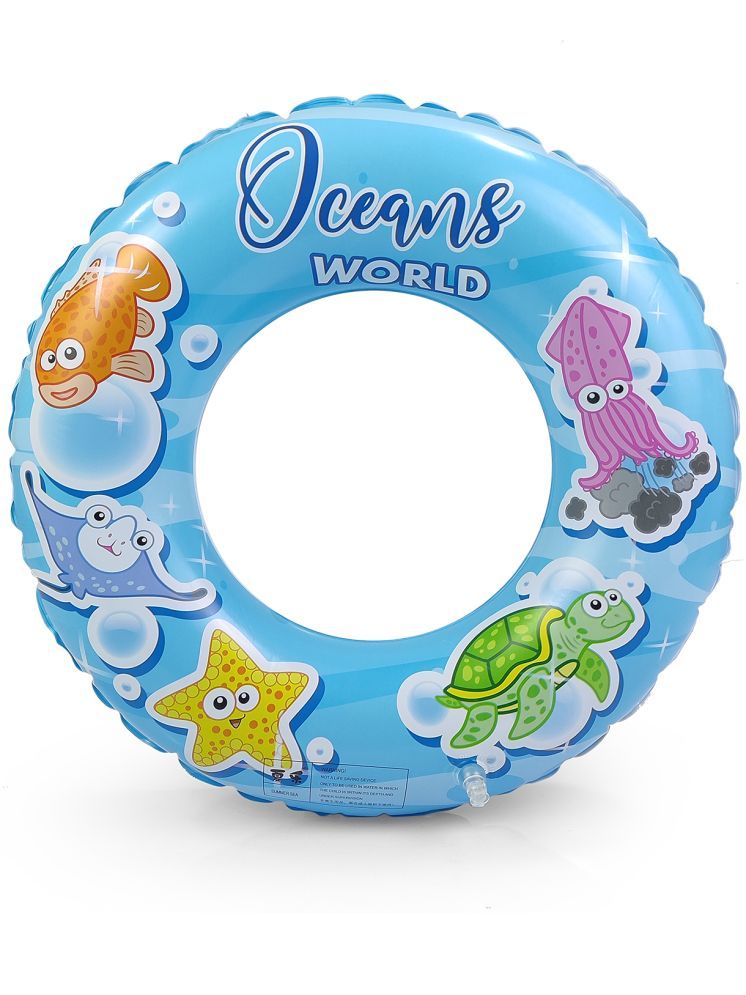     			NHR Swimming Printed Safety Pool Ring Tube for Kids Boys and Girls 3 to 10 Years | Float Tube Pool with Soft Handle | Float Raft Water Swim for Unisex Kids Children