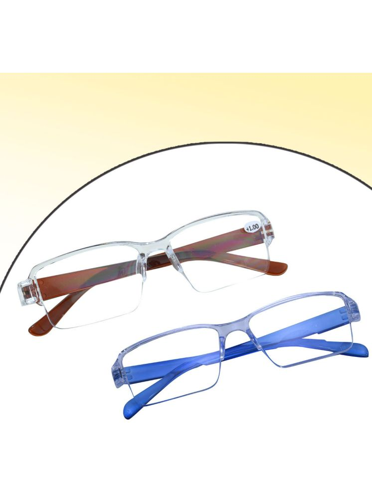     			THMT Rectangle Half Rim Reading Glasses