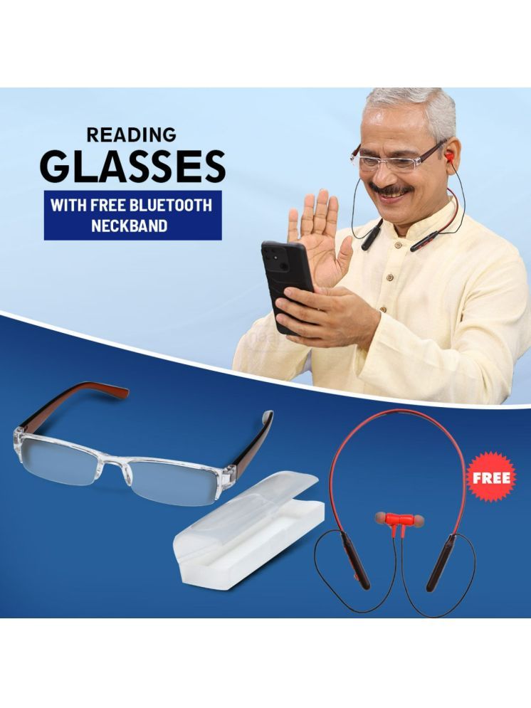     			THMT Rectangle Half Rim Reading Glasses