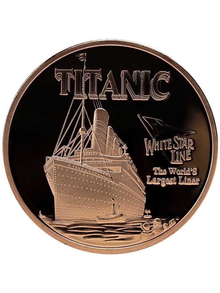     			Titanic Gold Stair Case Coin White Star Line Flag Logo Ship Sinking Souvenir Coin Collection Gift Commemorative Gold Coin