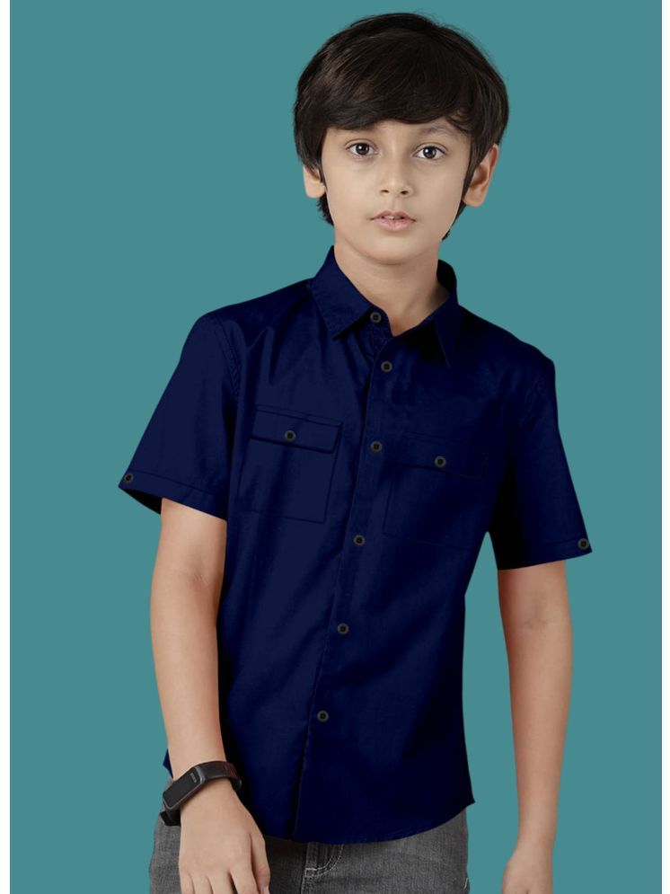     			VTEXX Pack of 1 Boys Cotton Blend Half Sleeves Shirt ( Navy )