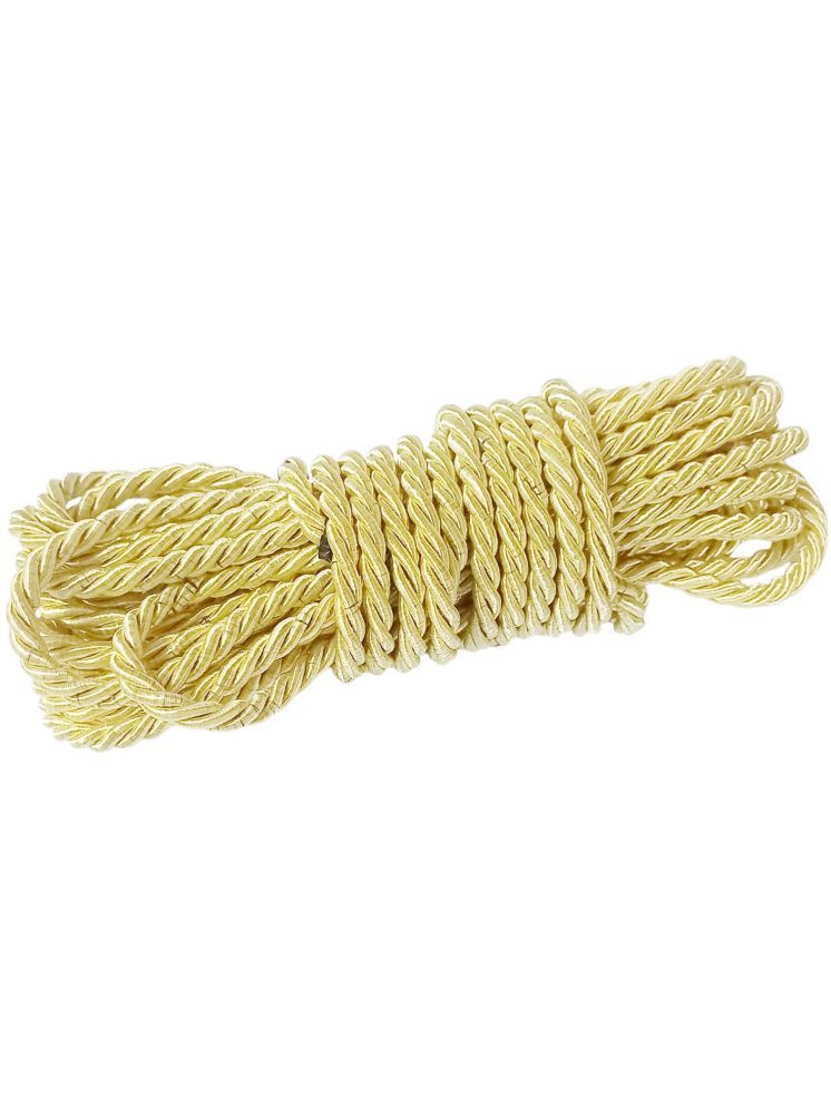     			Vardhman Polyster Zari Thread Twisted Rope Dori, 6 mm for Gift Packaging ( Pack of 1 )