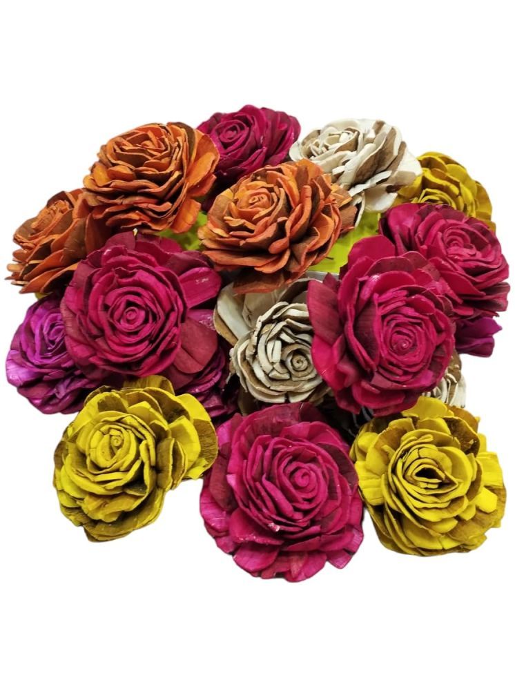     			Vardhman Wood Handmade Dry Wood Rose Flower for Fancy Gift & Wedding ( Pack of 1 )