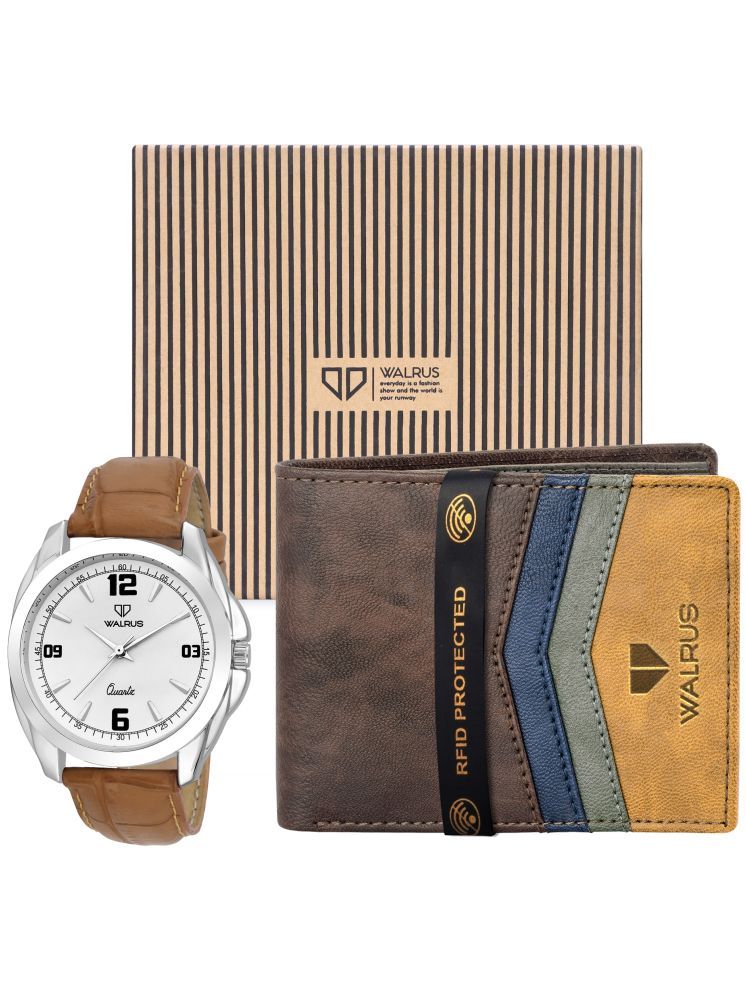     			Walrus Tan PU Analog Men's Watch