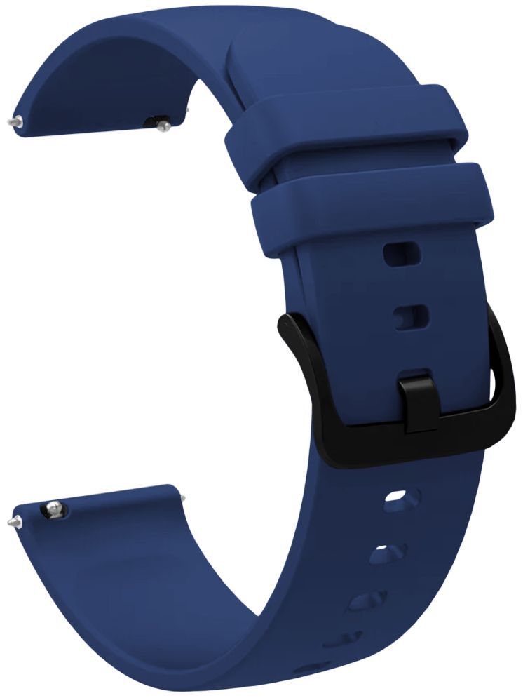     			ACM Watch Strap Silicone Belt 22mm compatible with Acwo Fwit Go On Smartwatch Hook Band Dark Blue