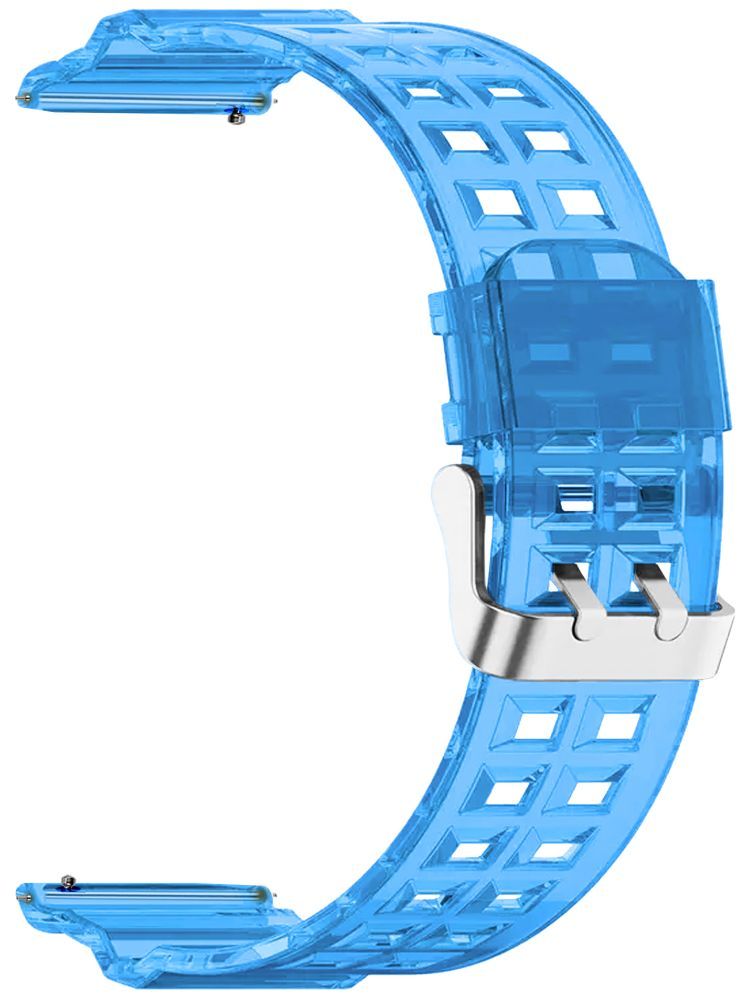     			ACM Watch Strap Silicone Transparent Design 22mm compatible with Boat Wave Call 2 Plus Smartwatch Classy Band Blue