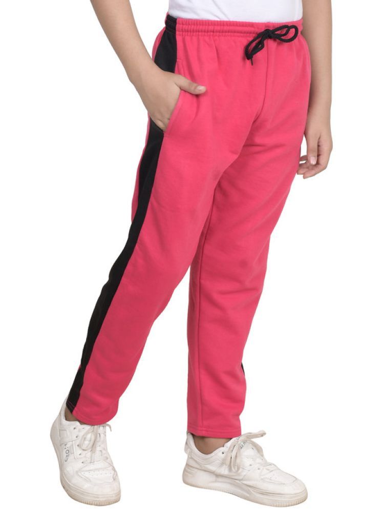     			IndiWeaves Pack of 1 Boys Fleece Trackpant ( Pink )