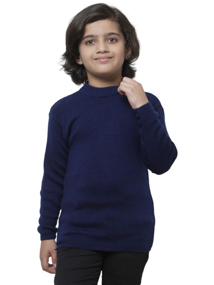     			IndiWeaves Pack of 1 Boys Woollen Blend Sweater ( Navy Blue )