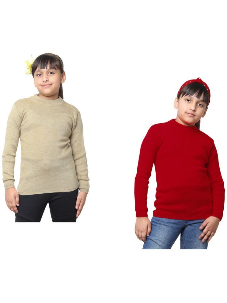     			IndiWeaves Pack of 2 Girls Wollen Pullover ( Multicolor 1 )