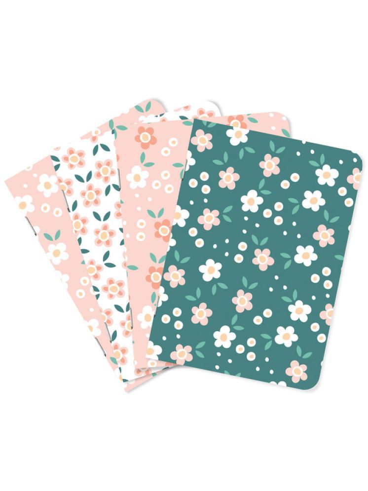     			Sketchfab A5 Handy, Easy to Carry Unruled, Plain Cute  Sets of 4 for doodling, Writing, Notes, Notebooks -Matte Finished - Journal Diary, Gift.(60 * 4= 240 80 GSM Pages)(Daisy Flower)