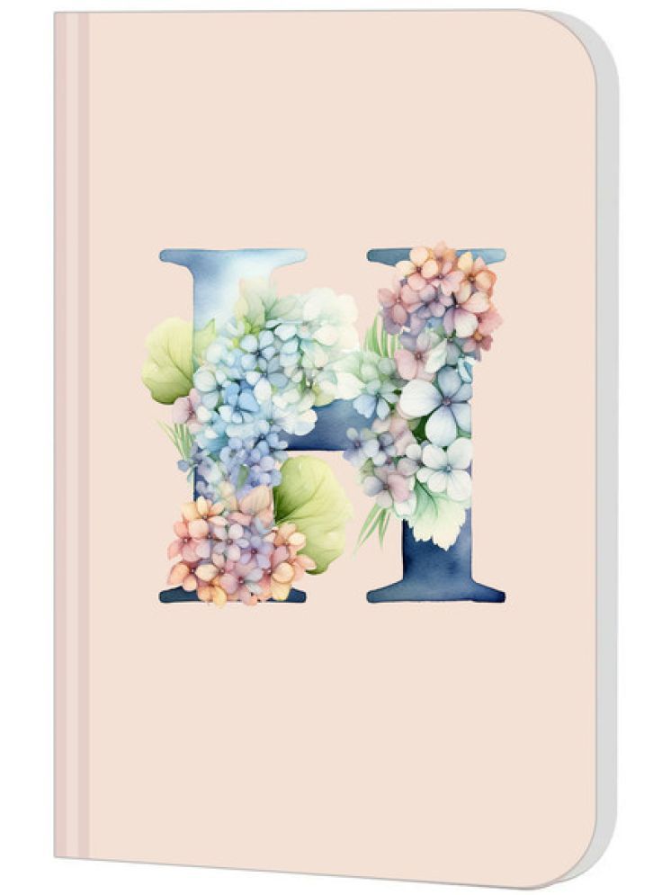     			Sketchfab Premium Soft Bound Notebook Diary for Girls, Boy and Women (A5, 80 GSM, 144 Unruled Pages) Floral Design H Lasercut Regular A5 For Office School College Unruled Pages Journal, Gift (Initial H)