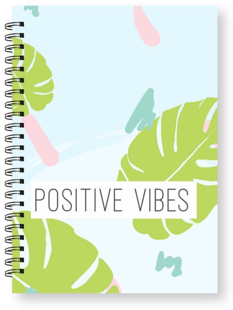     			Sketchfab Spiral-Bound, Notebooks, For Writing Personal, Students And Office School, Home Use Eco-Friendly Pocket Size Notepad, Blank Pack Of 1 Unruled| (A5, 144 Pages, 80 GSM) (Positive Vibes)