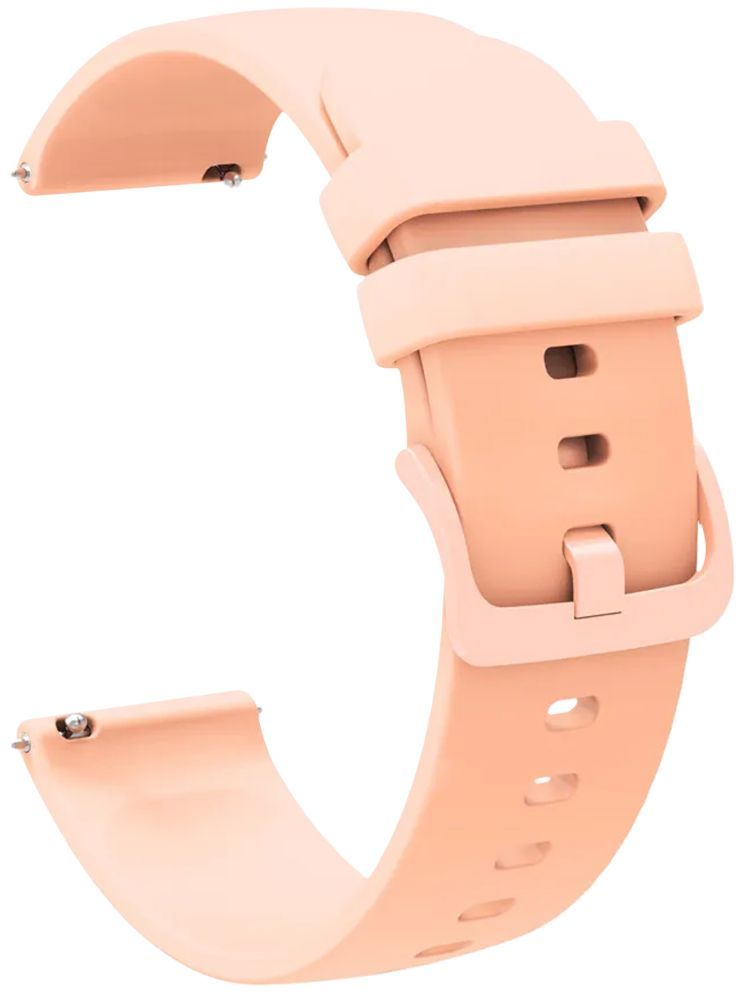     			ACM Watch Strap Silicone Belt 22mm compatible with Ptron Pulsefit Ace Smartwatch Color Hook Band Creame Pink