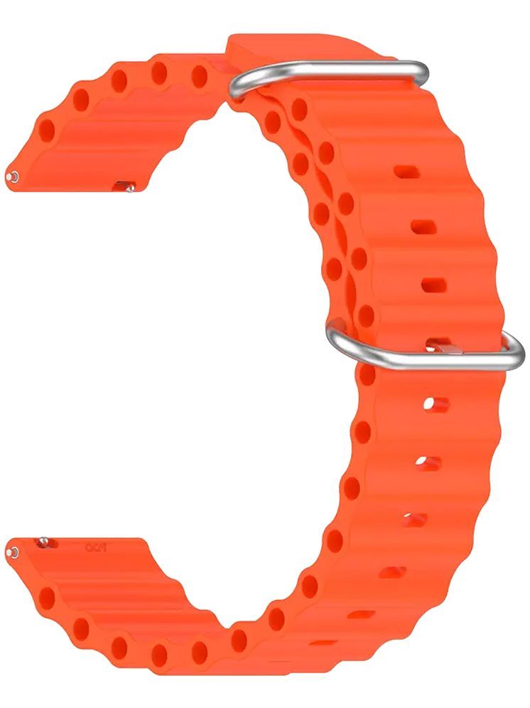     			ACM Watch Strap Silicone Smart Belt 22mm compatible with Maxima Max Pro Apex Smartwatch Classic Band Orange