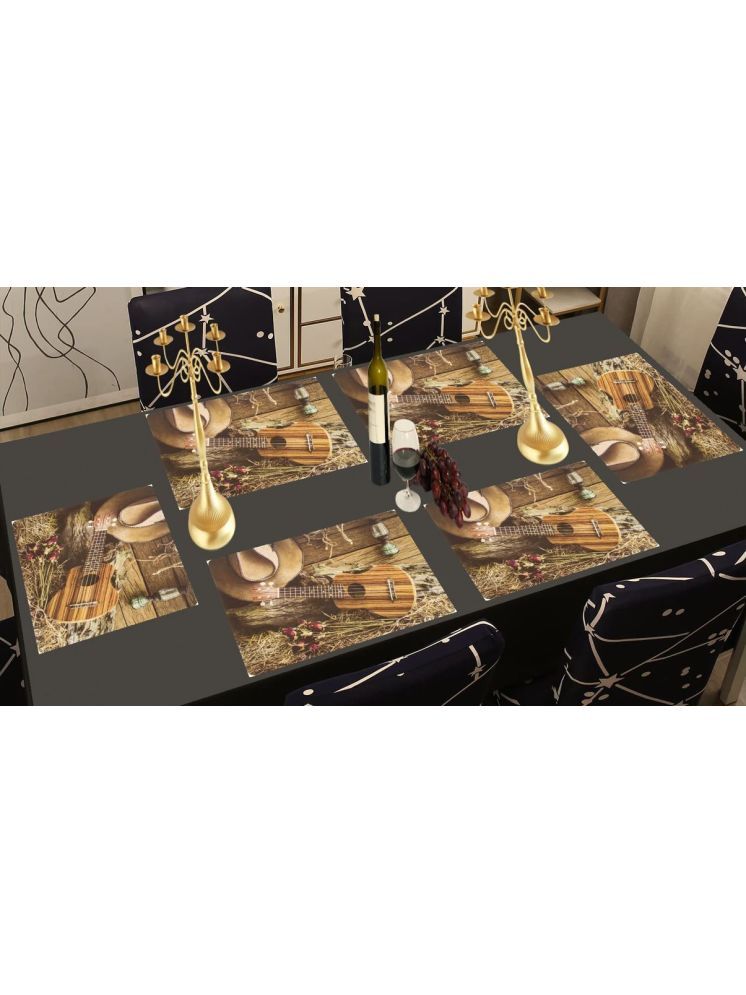     			CreadCraft PVC Solid Rectangle Table Mats ( 40 cm x 30 cm ) Pack of 1 - Multi