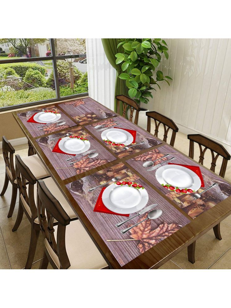     			CreadCraft PVC Solid Rectangle Table Mats ( 40 cm x 30 cm ) Pack of 1 - Multi