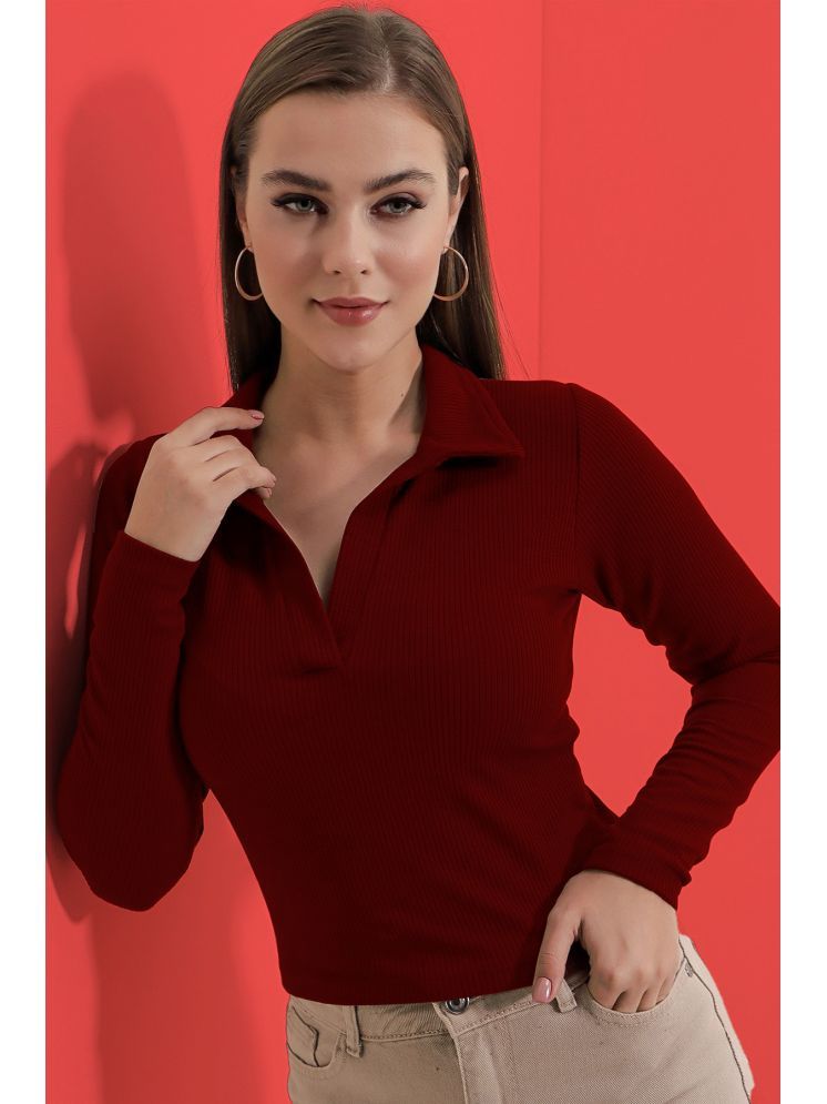     			Dream Beauty Fashion Maroon Polyester Women's Regular Top ( Pack of 1 )