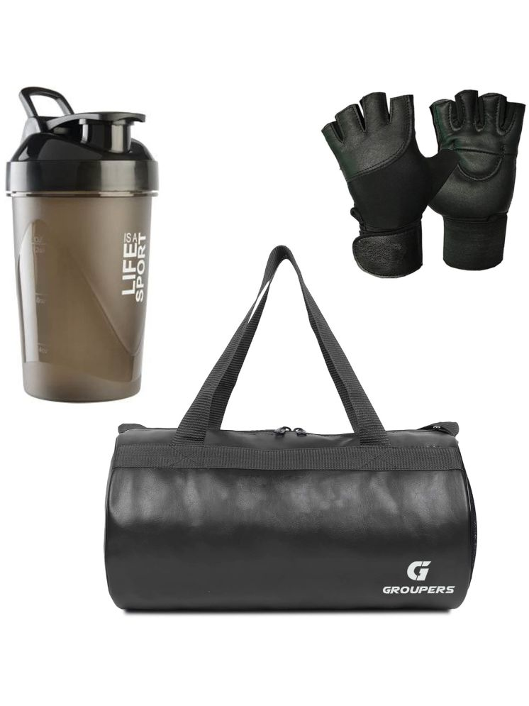     			GROUPERS P.U. BLACK 20 Ltrs Gym Bag