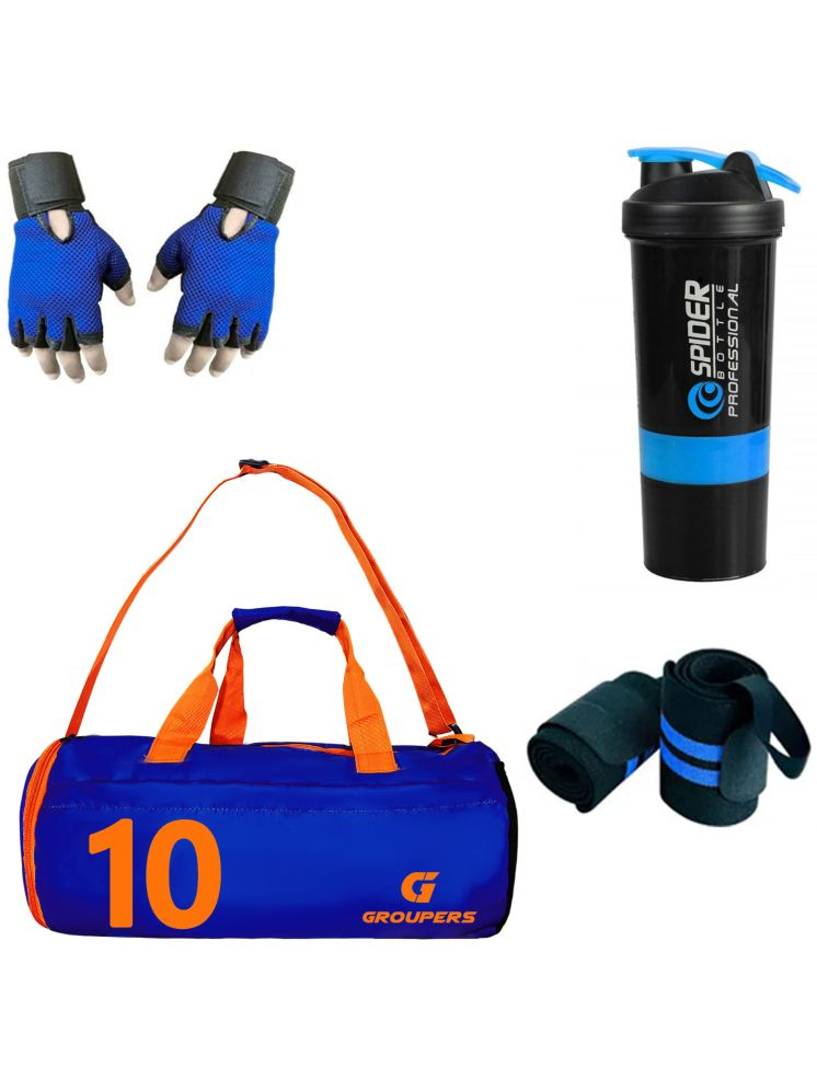     			GROUPERS Polyester BLUE 20 Ltrs Gym Bag