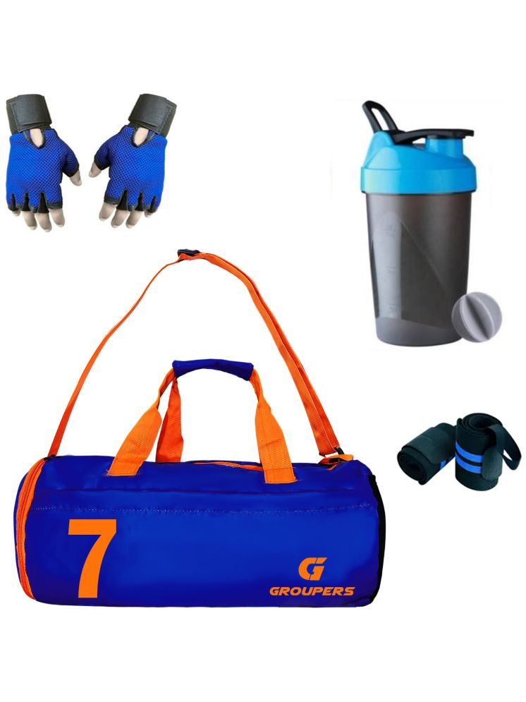     			GROUPERS Polyester BLUE 20 Ltrs Gym Bag