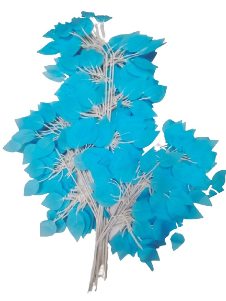     			Green plant indoor - Blue Wild Artificial Flowers Bunch ( Pack of 12 )