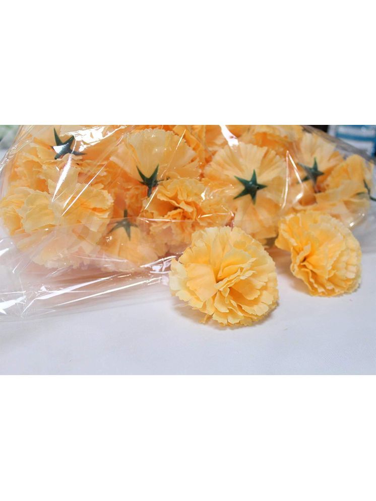     			Green plant indoor - Peach Carnations Artificial Flower ( Pack of 13 & More )