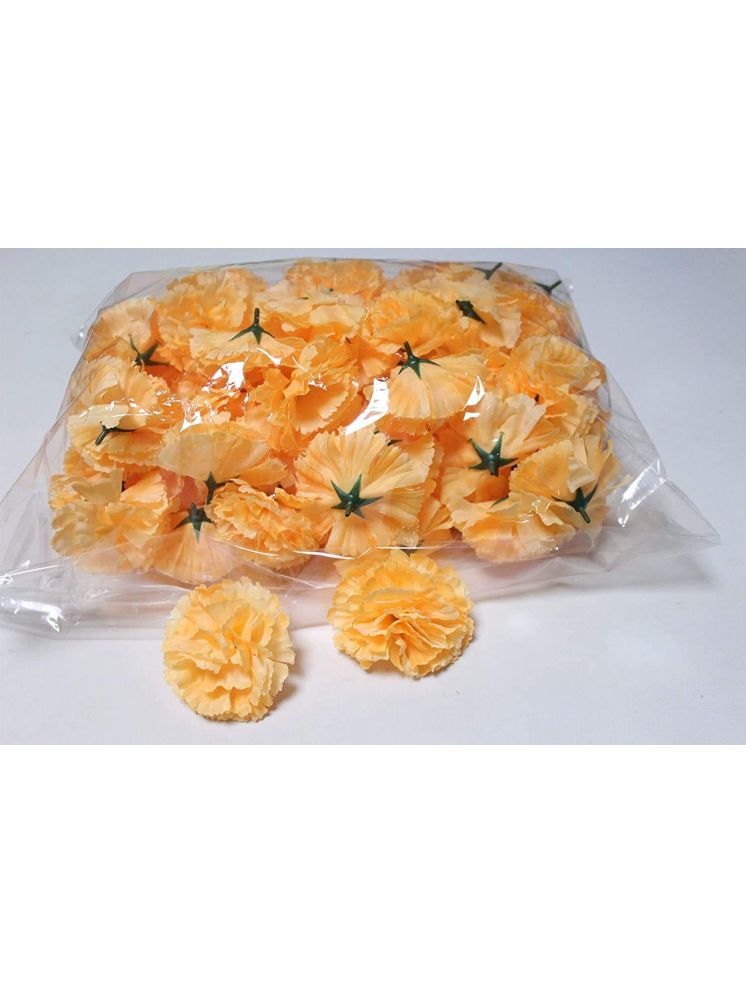     			Green plant indoor - Peach Carnations Artificial Flower ( Pack of 13 & More )