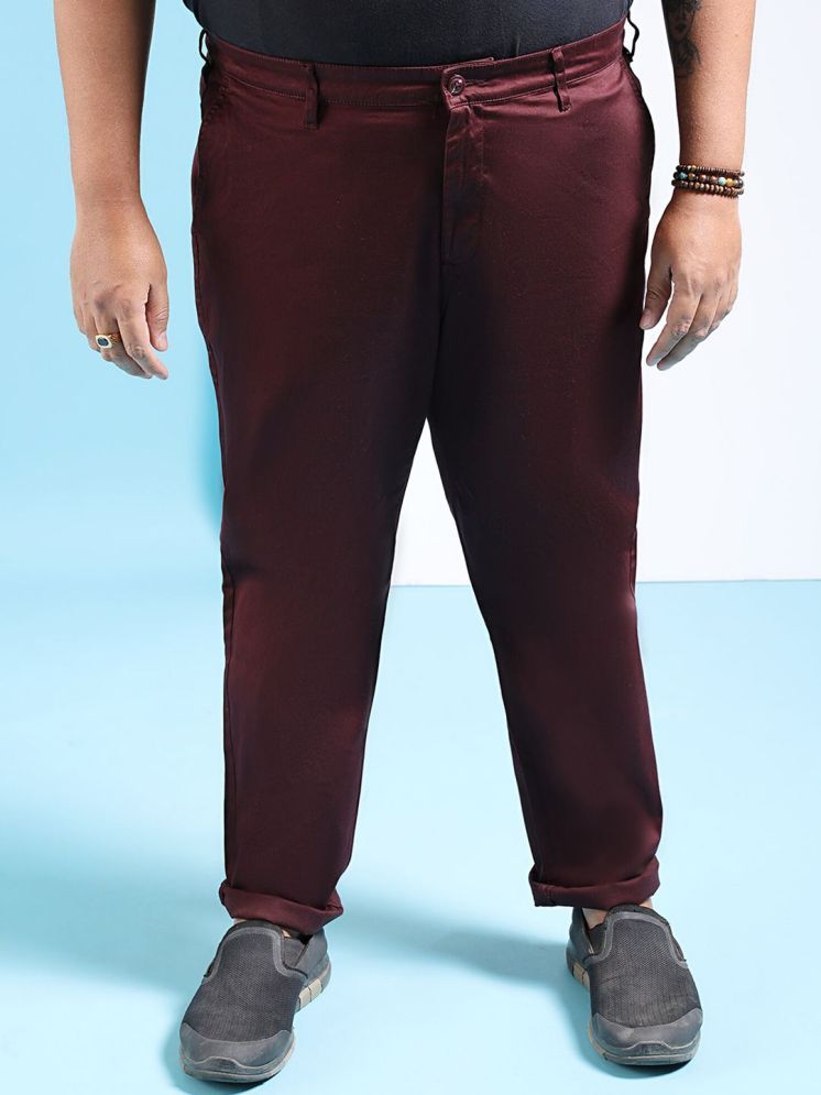     			HARDSODA Regular Flat Men's Chinos - Burgundy ( Pack of 1 )