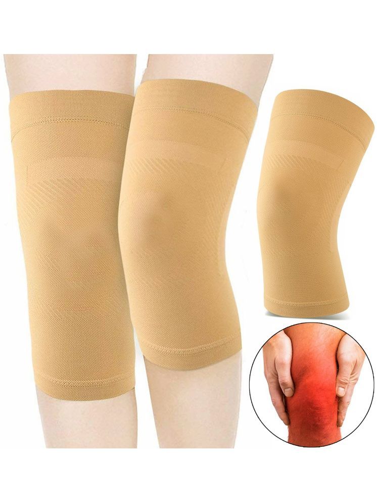     			JMALL Unisex Sports Knee Supports Pair of 2 Brown ( Free Size - Size )