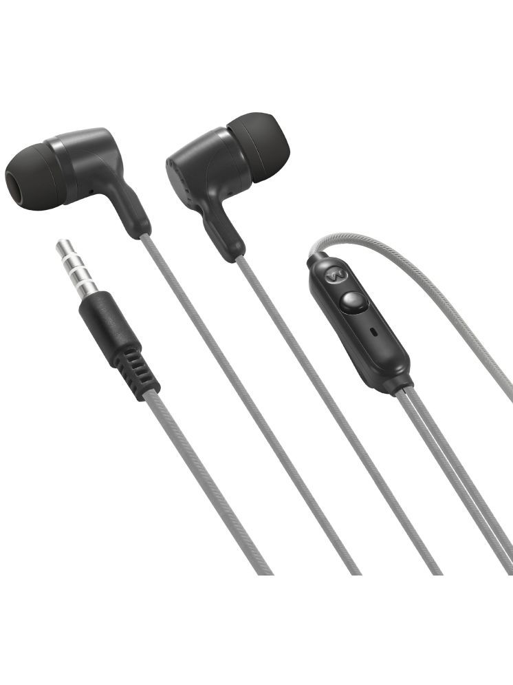     			MZ M102 3.5 mm Wired Earphone In Ear Volume Controller Gray