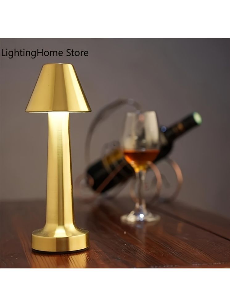     			Shopeleven Gold Table Lamp ( Pack of 1 )