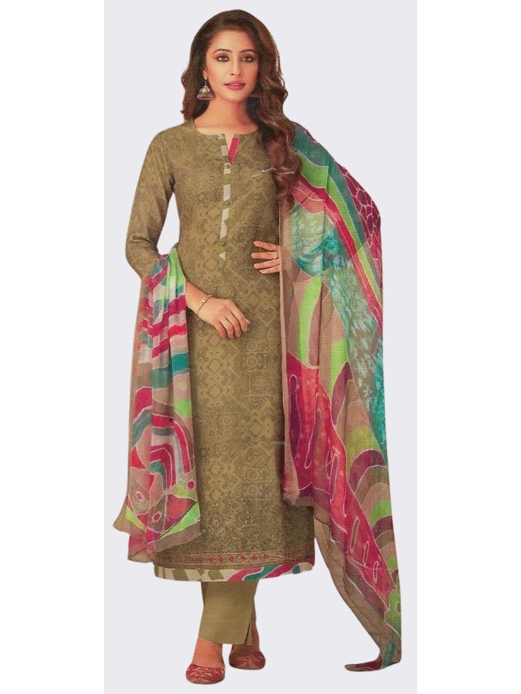     			Soul Essence Unstitched Woollen Printed Dress Material - Green ( Pack of 1 )