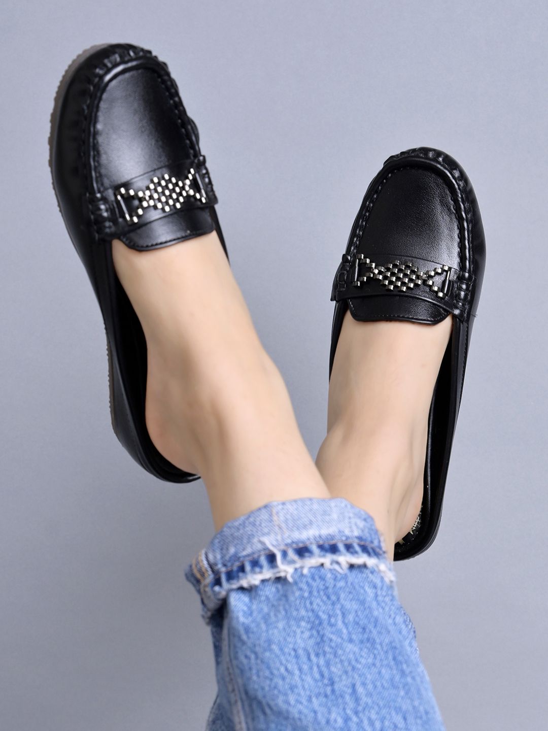     			Stylestry Black Women's Loafers