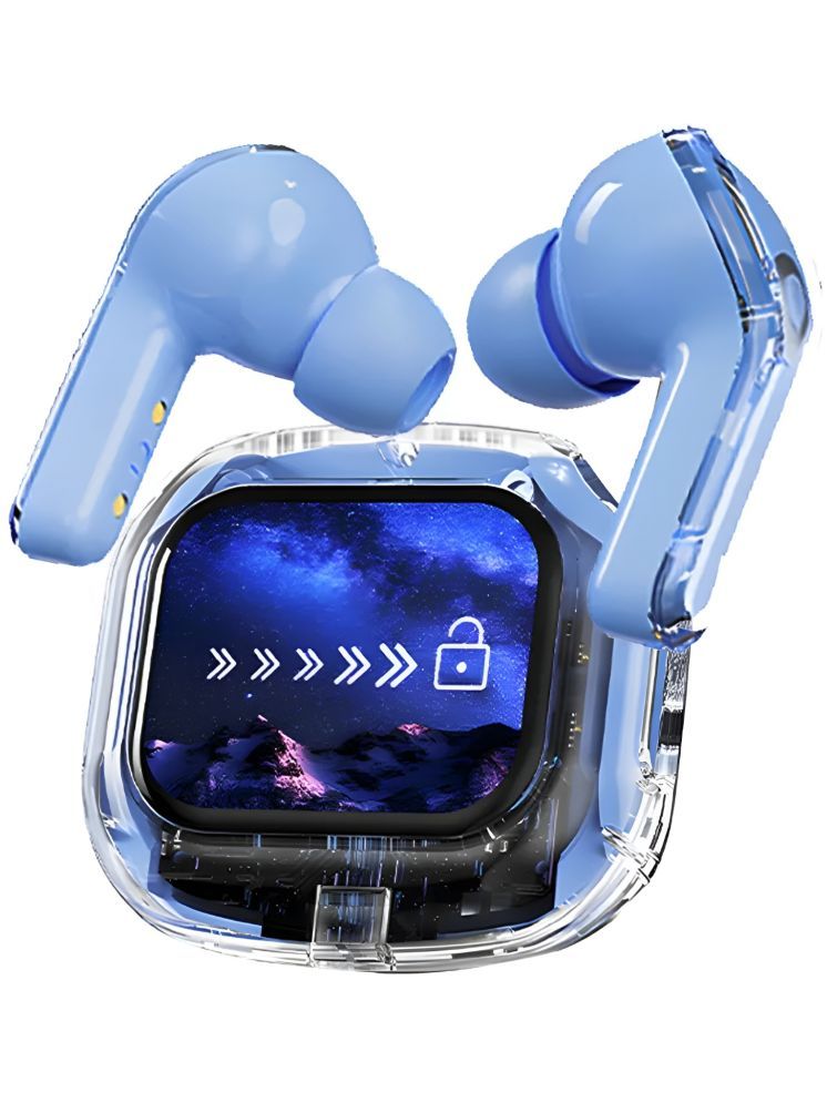     			VERONIC AIRMAX Touch Display Bluetooth True Wireless (TWS) In Ear 30 Hours Playback Low Latency,Powerfull bass IPX4(Splash & Sweat Proof) Blue