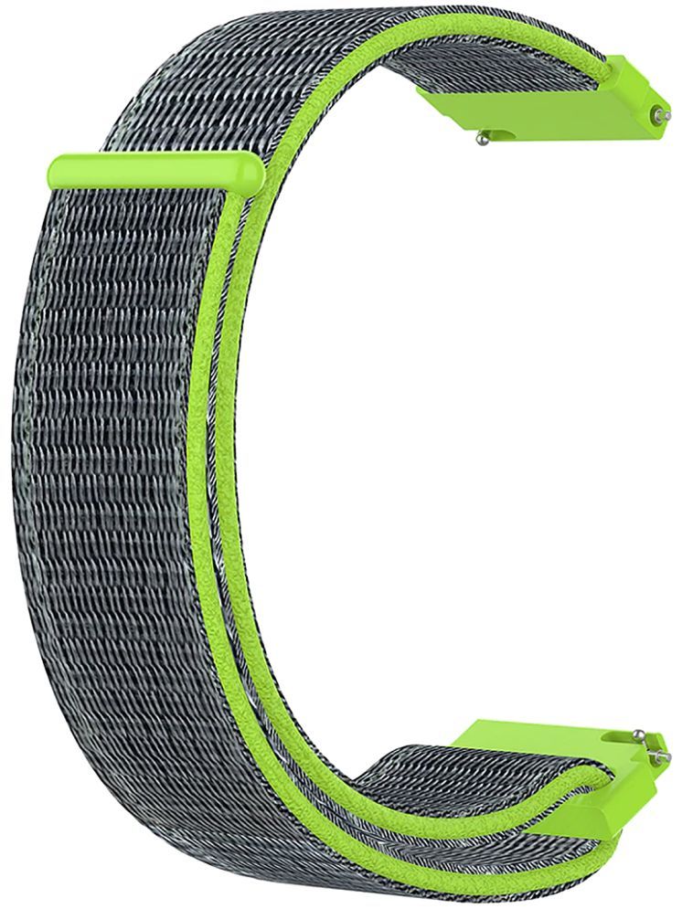     			ACM Watch Strap Nylon Soft 22mm compatible with Noise Noisefit Crew Go Smartwatch Sports Band Neon Green