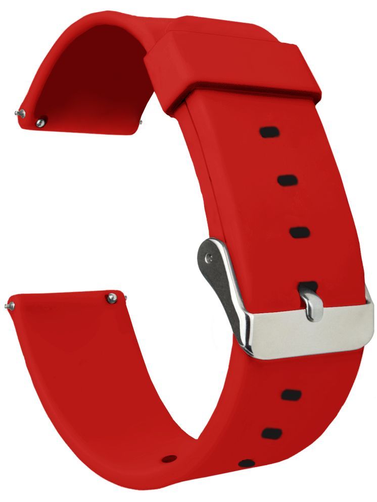     			ACM Watch Strap Silicone Belt 22mm compatible with Boat Storm Call 3 Plus Smartwatch Casual Classic Band Red