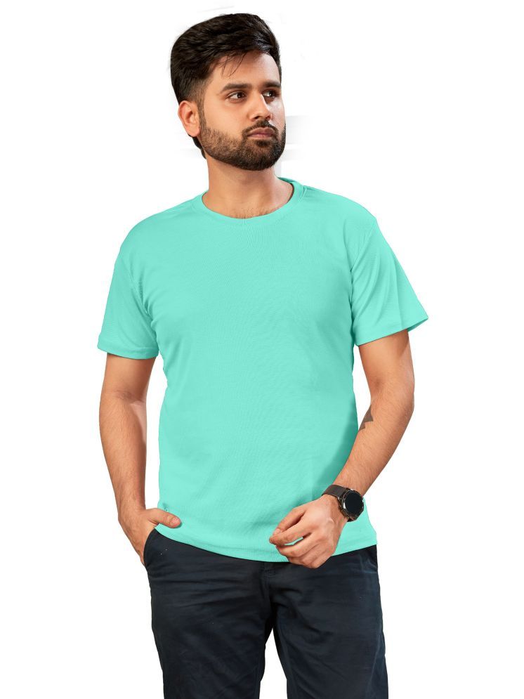     			DVILLA Polyester Regular Fit Solid Half Sleeves Men's Round T-Shirt - Mint Green ( Pack of 1 )