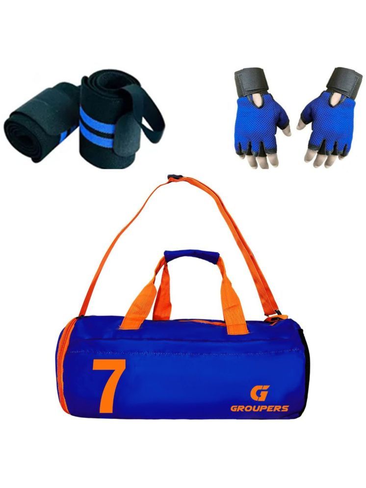     			GROUPERS Polyester BLUE 22 Ltrs Gym Bag