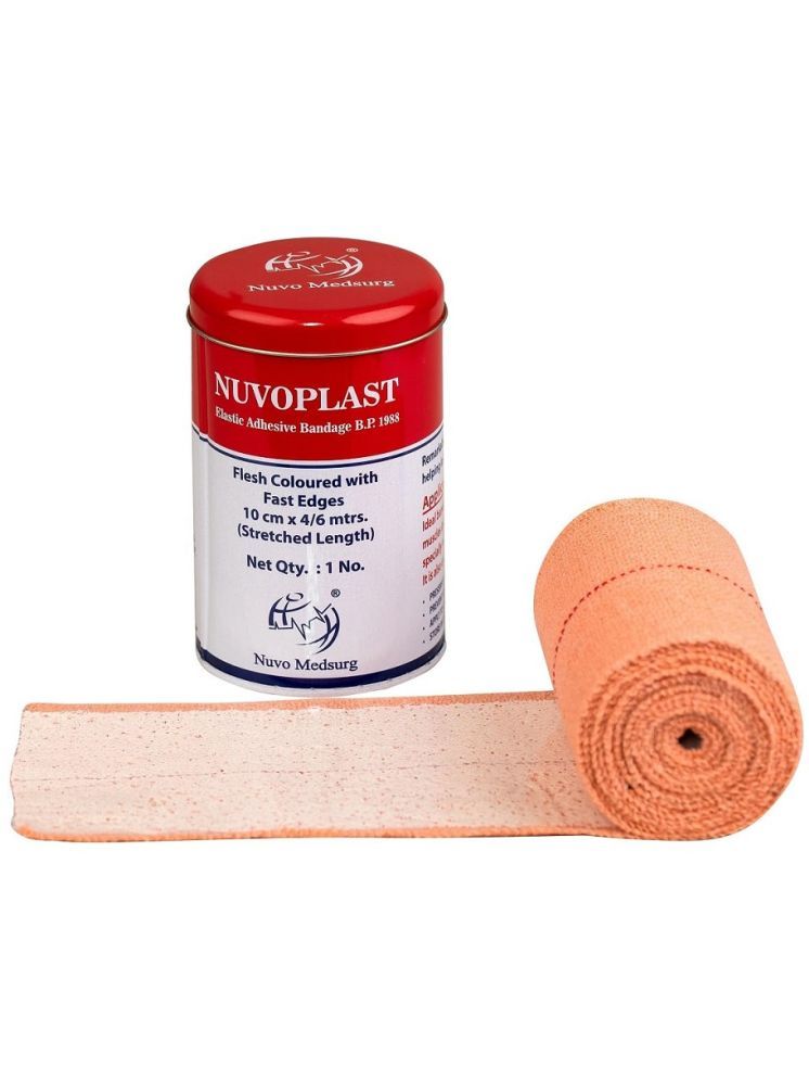     			NUVO MEDSURG NUVOPLAST Elastic Adhesive Bandage 10 Cm X 4 Mtr (Pack of 1)