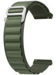 ACM Watch Strap Nylon 22mm compatible with Noise Noisefit Crew Go Smartwatch Sports Hook Band Green