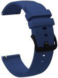 ACM Watch Strap Silicone Belt 22mm compatible with Fastrack Radiant Fx4 Smartwatch Hook Band Dark Blue