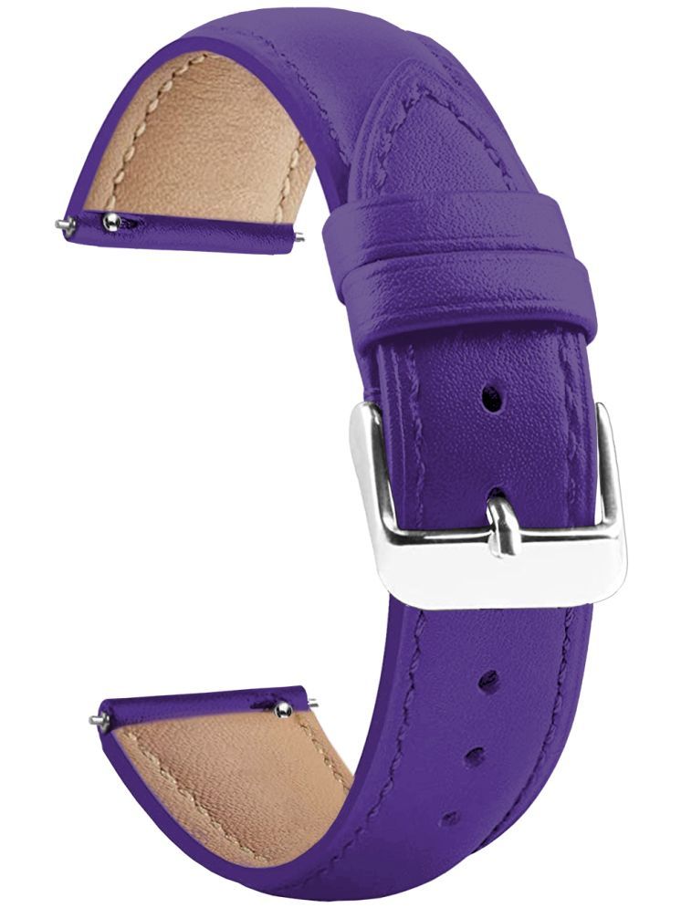     			ACM Watch Strap Leather Belt 22mm compatible with Fire-Boltt Vintage Bsw174 Smartwatch Casual Classic Band Purple