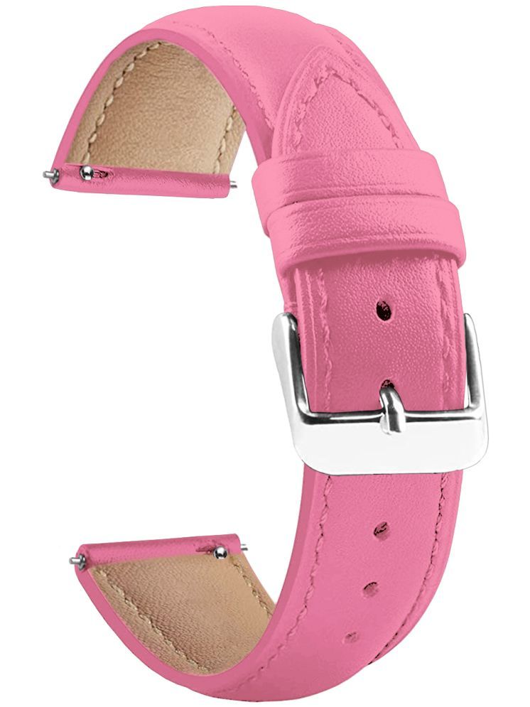     			ACM Watch Strap Leather Belt 22mm compatible with Maxima Max Pro Fortune Smartwatch Casual Classic Band Pink