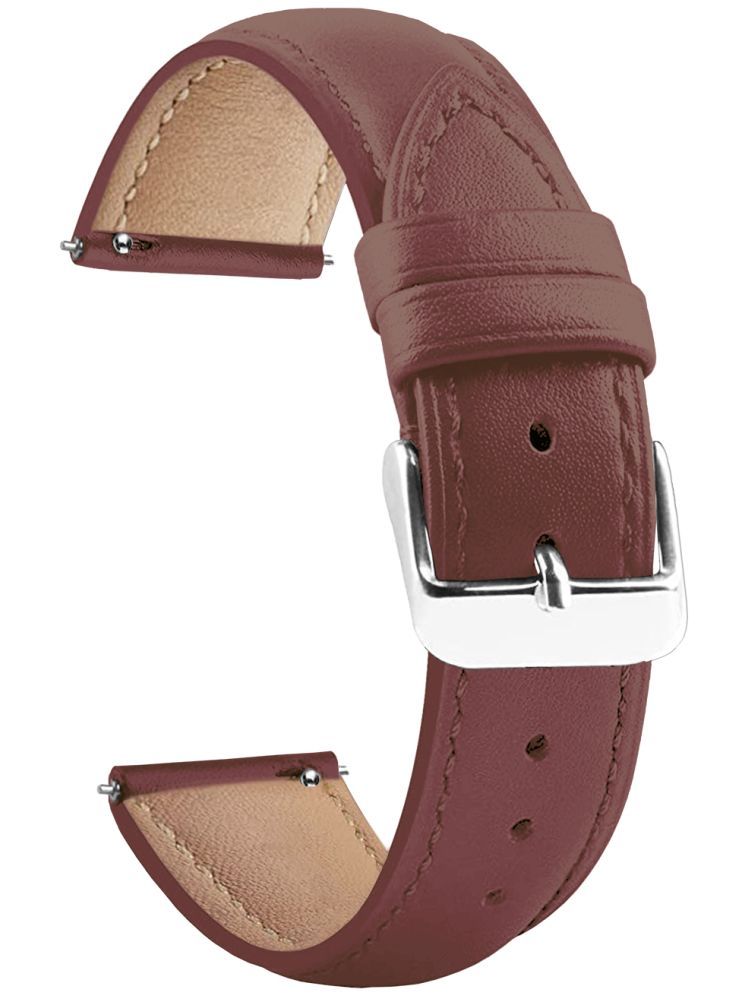     			ACM Watch Strap Leather Belt 22mm compatible with Realme Watch S2 Smartwatch Casual Classic Band Brown